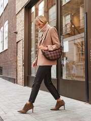 Taupe Signature Leather Forever Comfort Western Cowboy Fringe Boots - Image 2 of 9
