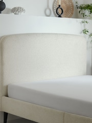Natural Oyster Casual Boucle Matson Upholstered Bed Bed Frame - Image 5 of 9
