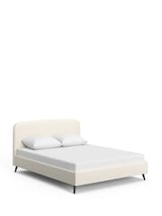 Natural Oyster Casual Boucle Matson Upholstered Bed Bed Frame - Image 7 of 9