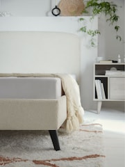 Natural Oyster Casual Boucle Matson Upholstered Bed Bed Frame - Image 8 of 9