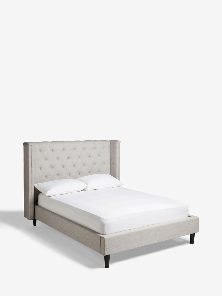 Wool Blend Natural Stone Grayson Upholstered Bed Frame - Image 7 of 7 Wool Blend Natural Stone Grayson Upholstered Bed Frame - Image 7 of 7