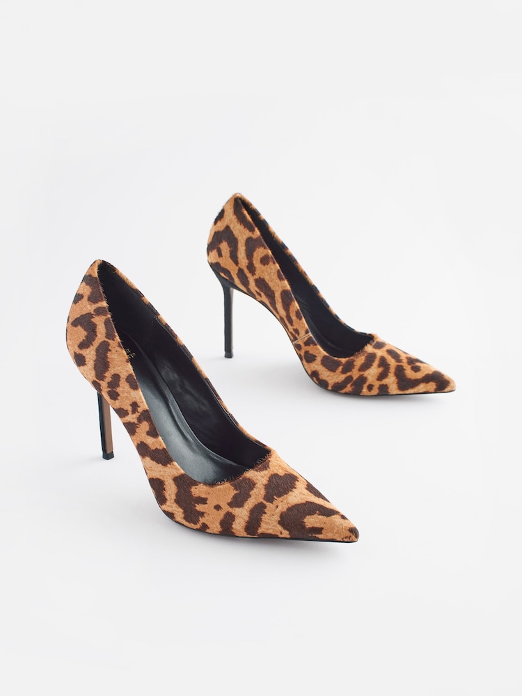 Leopardji potisk - Premium Forever Comfort® Usnje Point Toe salonar - Slika 1 iz 7