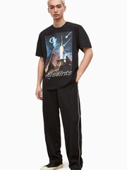 AllSaints Black Andromeda Short Sleeves 100% Cotton Crew T-Shirt - Image 4 of 5