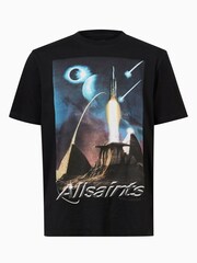 AllSaints Black Andromeda Short Sleeves 100% Cotton Crew T-Shirt - Image 5 of 5