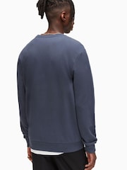 AllSaints Blue 100% Cotton Haste Crew T-Shirt - Image 3 of 4