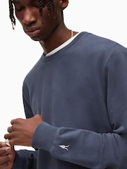 AllSaints Blue 100% Cotton Haste Crew T-Shirt - Image 4 of 4