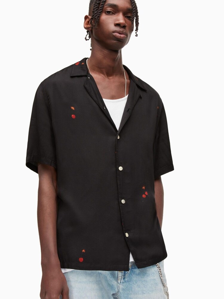 AllSaints Black Cherry Bomb Shirt - Image 1 of 6