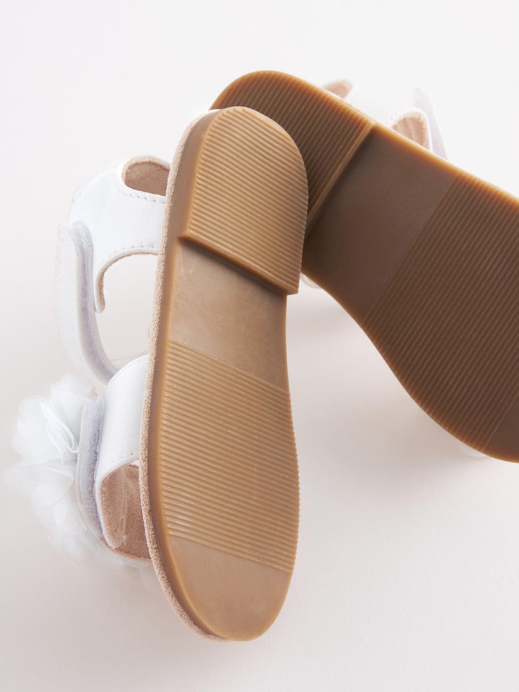White Bridesmaid Collection Corsage Sandals - Image 4 of 4 White Bridesmaid Collection Corsage Sandals - Image 4 of 4