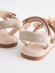 Gold Bridesmaid Collection Corsage Sandals - Image 3 of 5