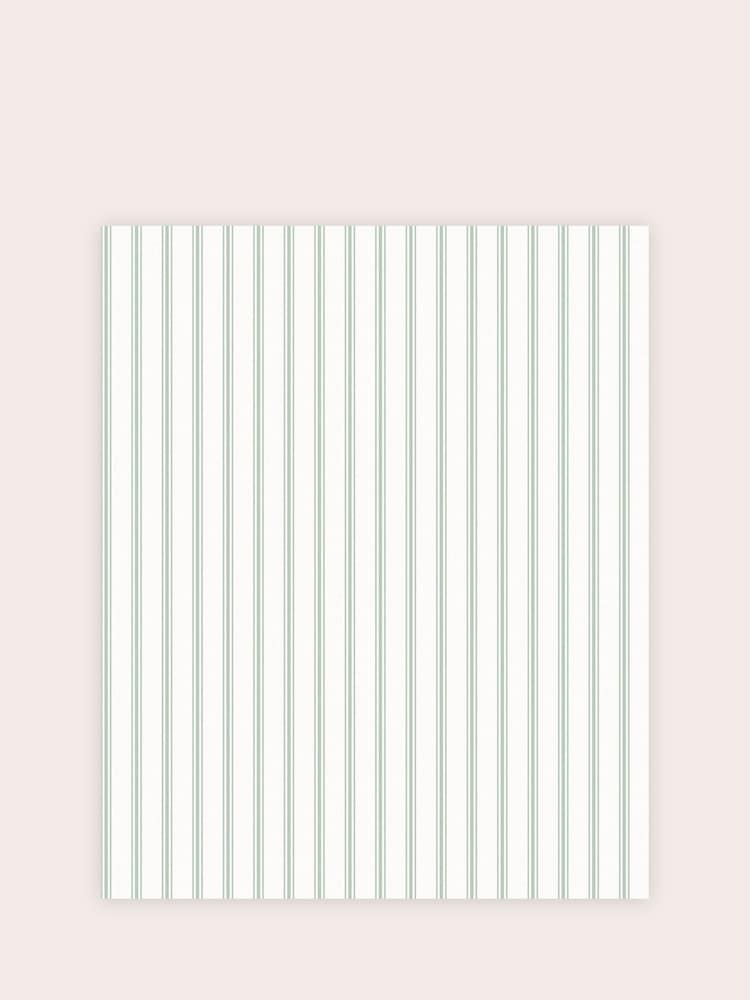 Laura Ashley Sage Farnworth Stripe 10M Wallpaper - Image 2 of 4