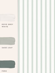 Laura Ashley Sage Farnworth Stripe 10M Wallpaper - Image 4 of 4