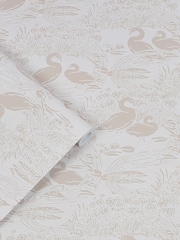 Laura Ashley Dove Grey Swans 10M Wallpaper - Image 3 of 4