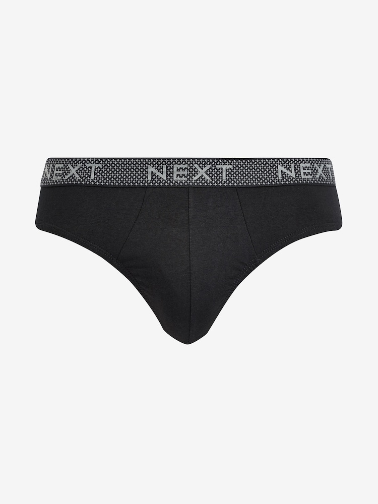 Grey Mixed 4 pack Cotton Rich Briefs - Image 2 of 7
