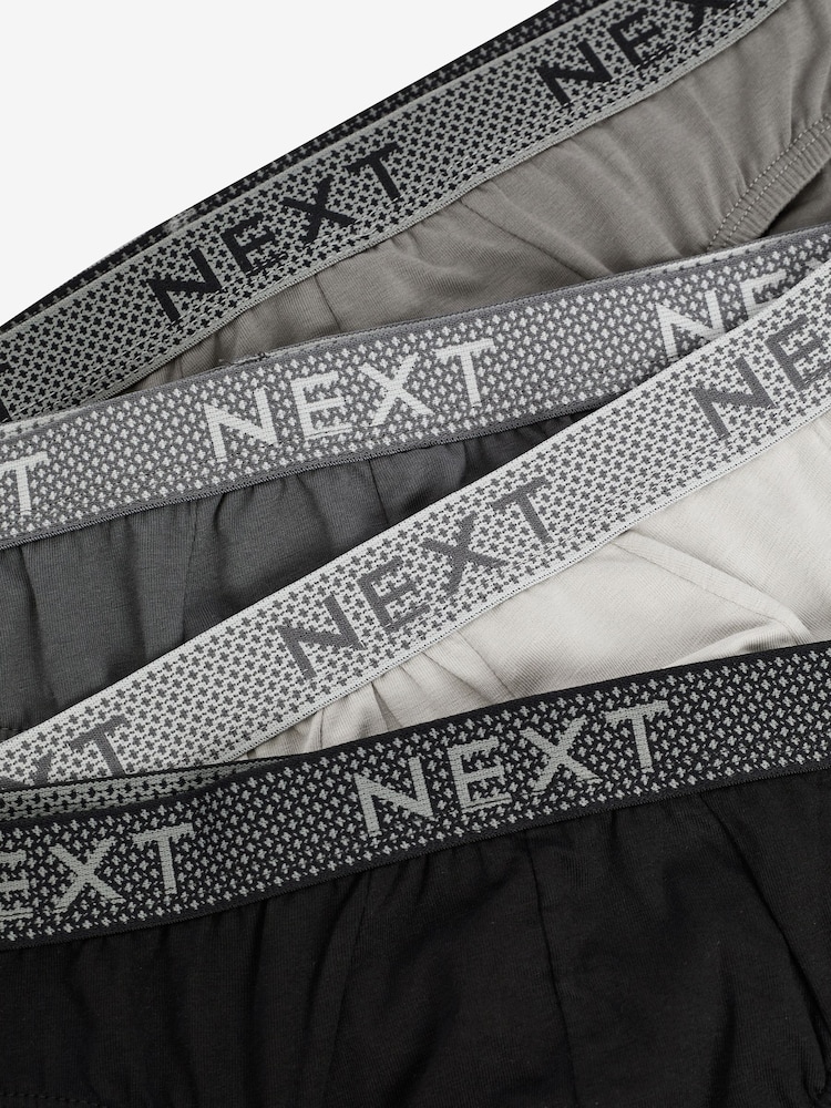 Grey Mixed 4 pack Cotton Rich Briefs - Image 7 of 7