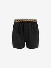 Black Metallic Waistband 4 pack 100% Cotton Boxers - Image 2 of 6