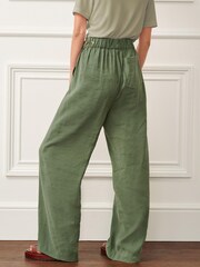 Khaki Green Wide Trousers - Image 3 of 5