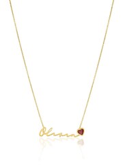 Abbott Lyon Signature Birthstone Personalised Name Small Chain Link Necklace - Image 1 of 3