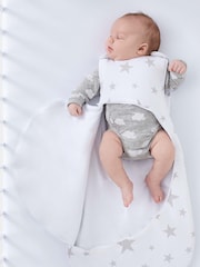 Snuz White 2.5 Tog Baby 100% Cotton Sleeping Bag - Image 1 of 5
