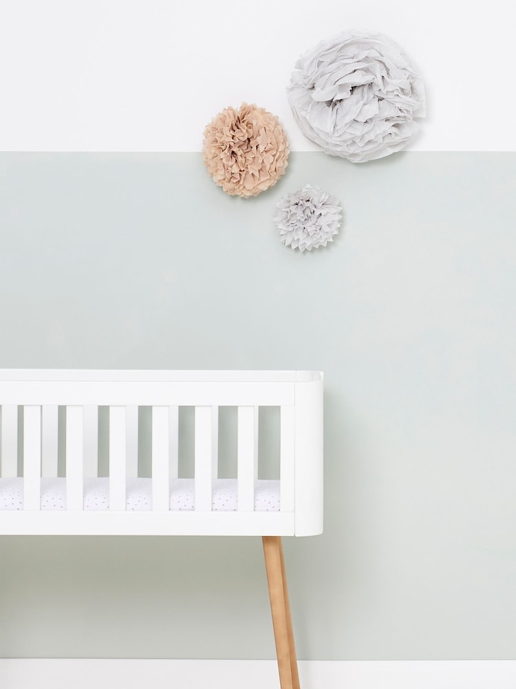 The Little Green Sheep White Kids Crib Fitted Sheet - Image 2 of 3
