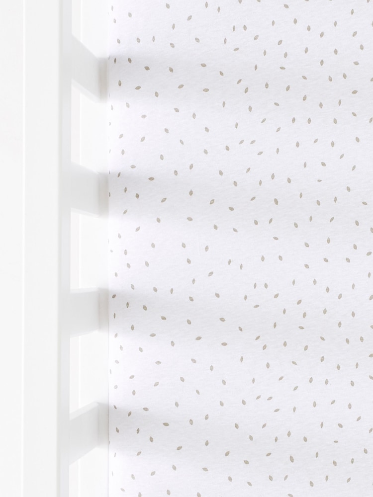 The Little Green Sheep White Kids Crib Fitted Sheet - Image 3 of 3