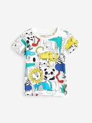 Red/Blue Animal Short Sleeve Character T-Shirts 3 Pack (3mths-7yrs) - Image 4 of 6
