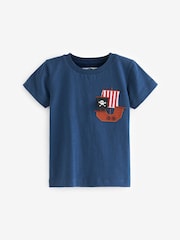 Red & Blue Pirate Short Sleeve Character T-Shirts 3 Pack (3mths-7yrs) - Image 3 of 5