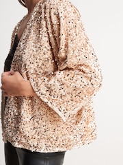 Rose Gold Sequin Jacket - Image 3 of 5