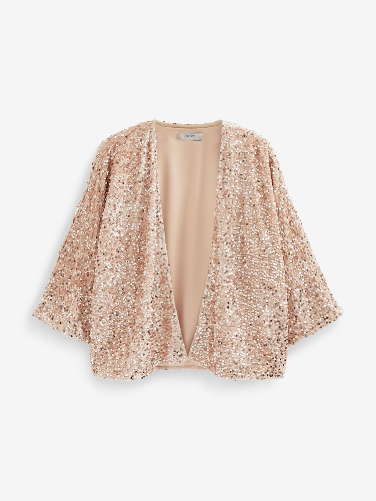 Rose Gold Sequin Jacket - Image 5 of 5