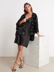 Black Sequin Jacket - Image 1 of 5