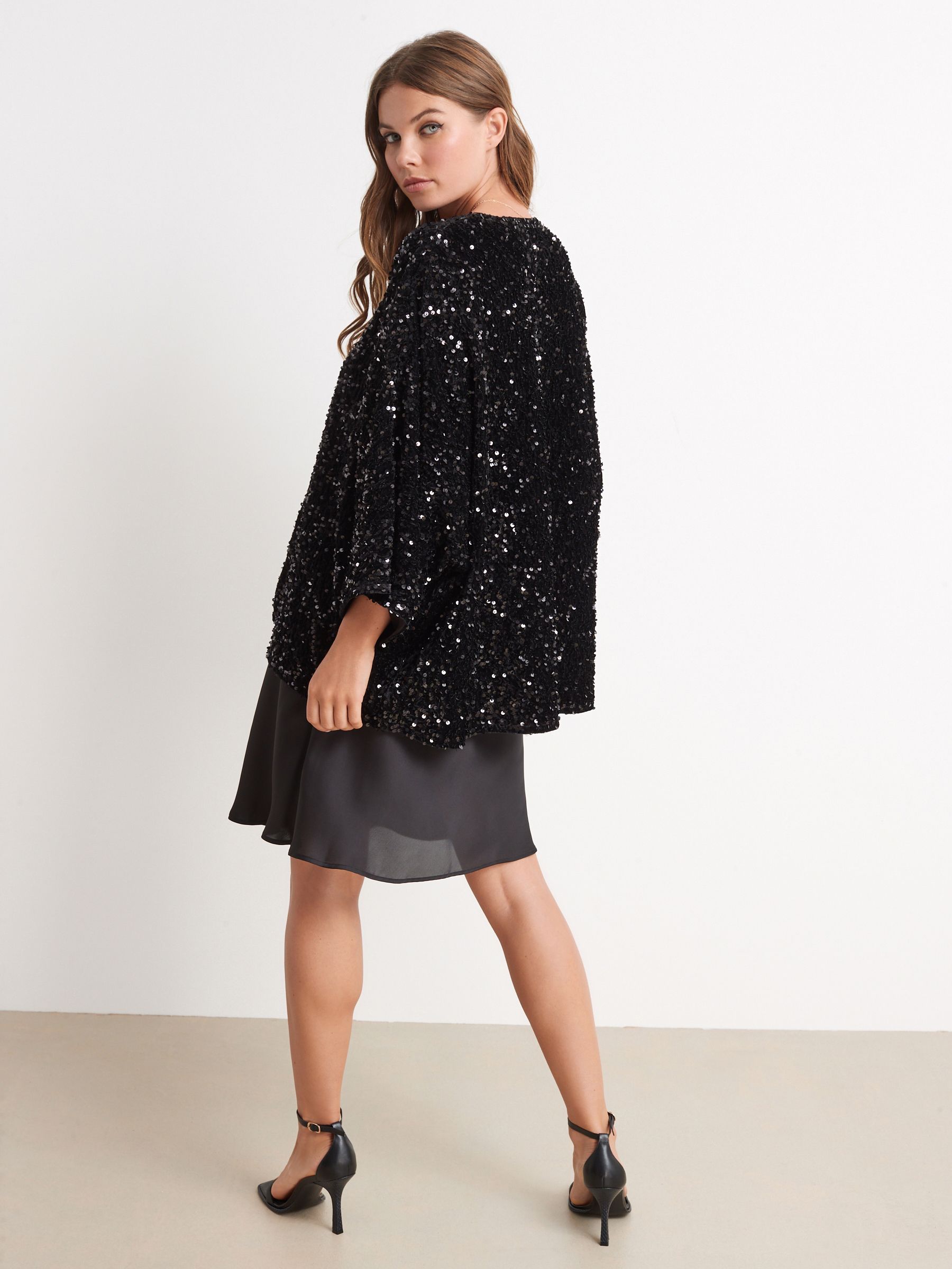 Next black sequin jacket sales