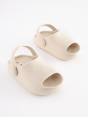 Bone White Chunky Sliders With Ankle Strap - Image 1 of 5