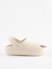 Bone White Chunky Sliders With Ankle Strap - Image 2 of 5