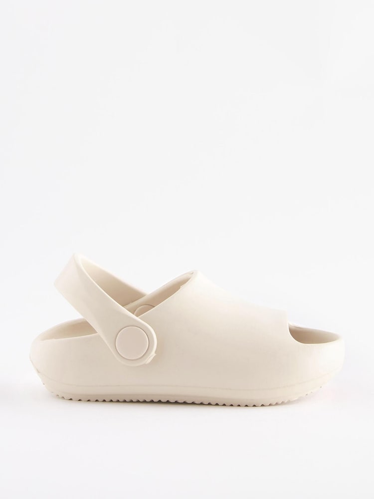 Bone White Chunky Sliders With Ankle Strap - Image 2 of 5