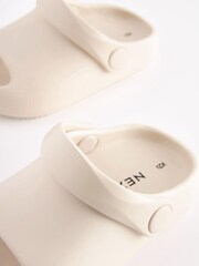 Bone White Chunky Sliders With Ankle Strap - Image 3 of 5