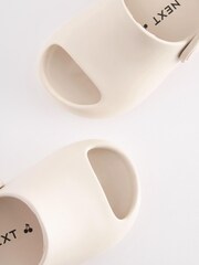 Bone White Chunky Sliders With Ankle Strap - Image 4 of 5