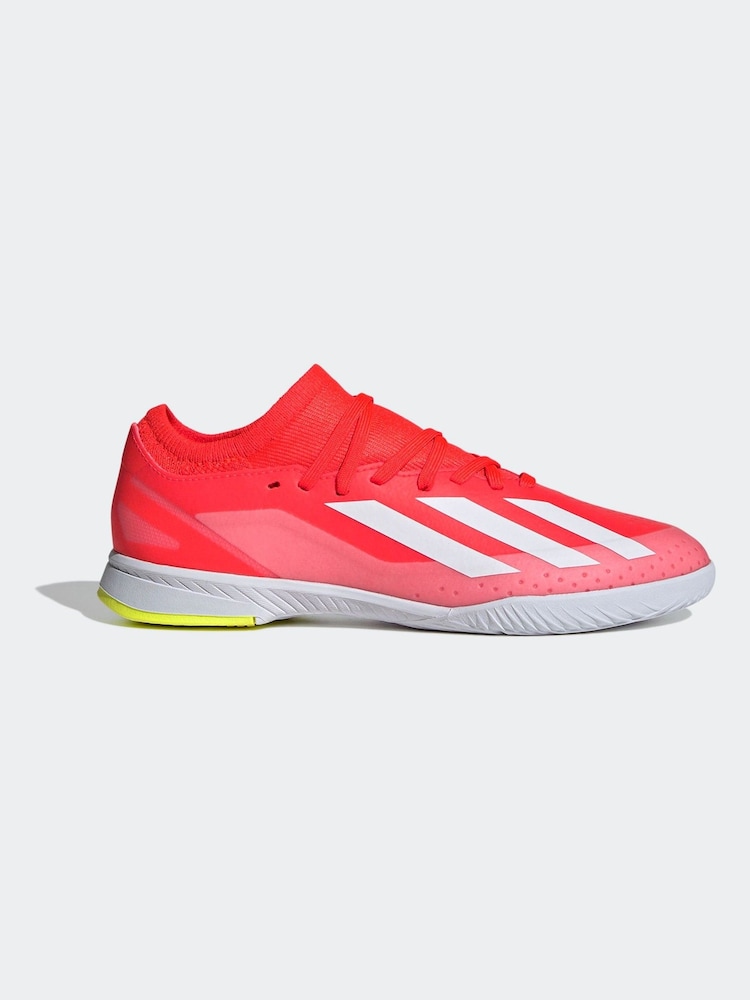 adidas Red/White Football X Crazyfast League Indoor Kids Boots - Image 1 of 1 adidas Red/White Football X Crazyfast League Indoor Kids Boots - Image 1 of 1