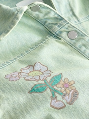 Green Overdye Printed Denim Jacket (3mths-7yrs) - Image 8 of 8