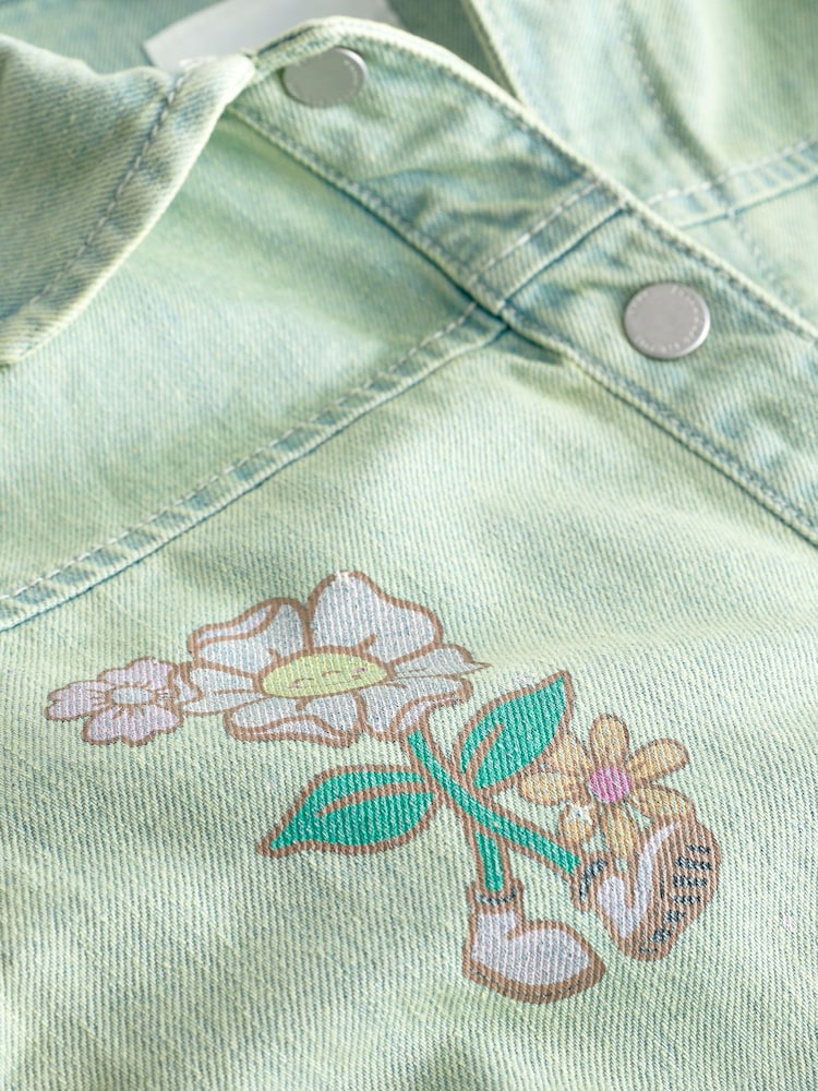 Green Overdye Printed Denim Jacket (3mths-7yrs) - Image 8 of 8