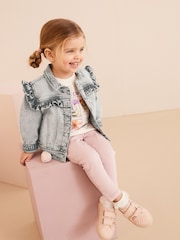 رمادي - Denim Frill Jacket (3mths-7yrs) - صورة 1 من 10