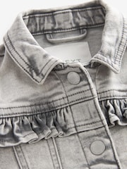 رمادي - Denim Frill Jacket (3mths-7yrs) - صورة 8 من 10