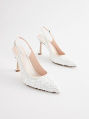 Ivory Forever Comfort Wedding Sequin Slingback Bridal Shoes - Image 6 of 10