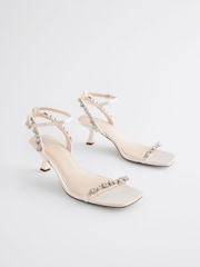 Ivory Forever Comfort® Wedding Embellished Low Heel Bridal Sandals - Image 1 of 11