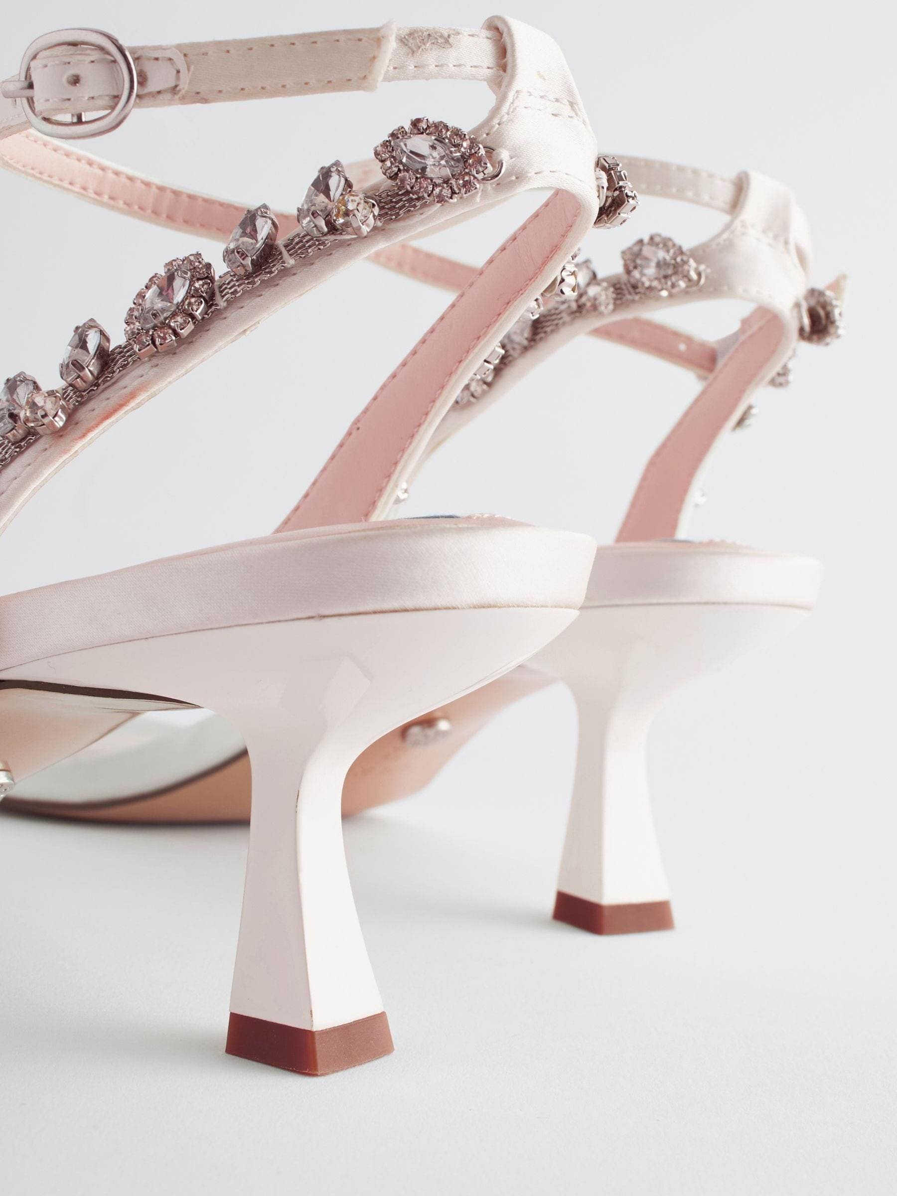 Wedding sandals with small heel hotsell