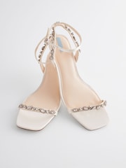 Ivory Forever Comfort® Wedding Embellished Low Heel Bridal Sandals - Image 3 of 11