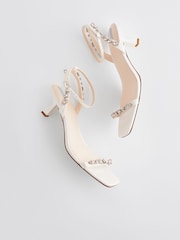 Ivory Forever Comfort® Wedding Embellished Low Heel Bridal Sandals - Image 5 of 11