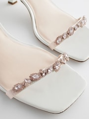 Ivory Forever Comfort® Wedding Embellished Low Heel Bridal Sandals - Image 6 of 11