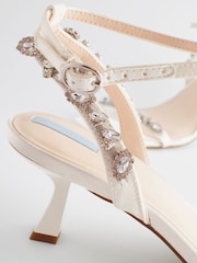 Ivory Forever Comfort® Wedding Embellished Low Heel Bridal Sandals - Image 7 of 11