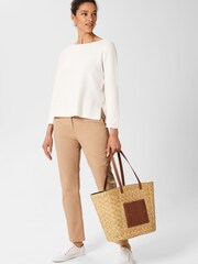 Hobbs Cream Beatrice 100% Cotton Jumper - Image 3 of 4
