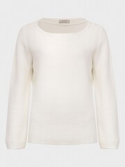 Hobbs Cream Beatrice 100% Cotton Jumper - Image 4 of 4