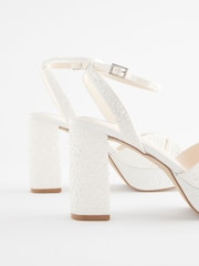 Ivory Forever Comfort® Wedding Pearl Platform Bridal Ivory Sandals - Image 8 of 9